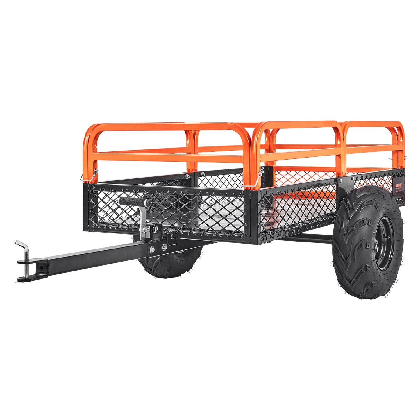 Heavy-Duty Steel ATV Dump Trailer 1500 lb Capacity, 15 Cu. Ft. Rockhounding & Mining Hauler with Removable Sides