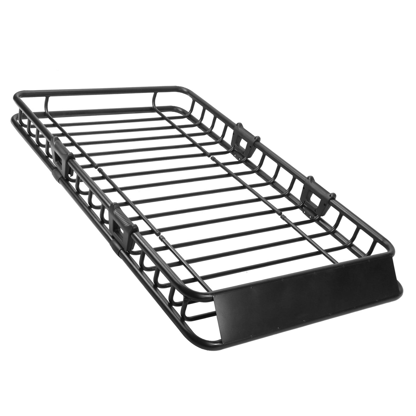 Universal 63"x39" Steel Roof Rack Cargo Carrier Heavy-Duty Car Top Luggage Basket with Hook Straps & Elastic Net