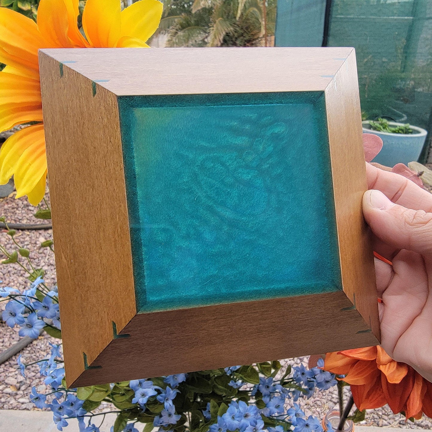 Handmade Wooden & Resin Decorative Dish – Unique Home Decor, Jewelry Holder, Catch-All Tray