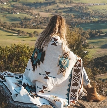 Portable Bohemian Picnic Mat, Vintage Style Blanket for Outdoor Adventures