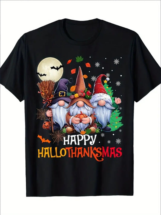 Halloween Christmas Gnome T-shirt - Cute Funny Silly Holiday Shirt