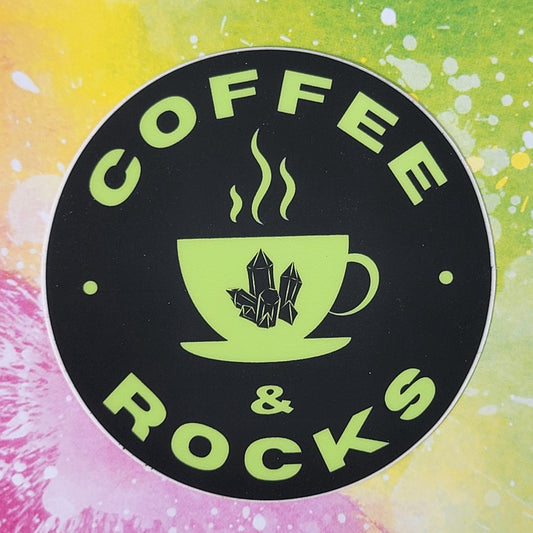Geology Stickers | Coffee & Rocks, American Rockhound, Badass Miner, Desert Rockhound | 4 Choices | Unique Gift for Rock and Mineral Lovers