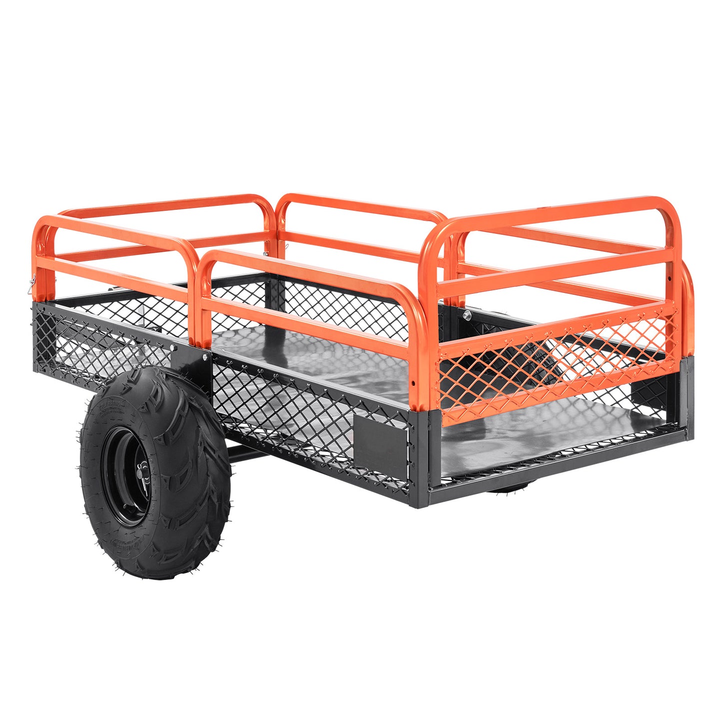 Heavy-Duty Steel ATV Dump Trailer 1500 lb Capacity, 15 Cu. Ft. Rockhounding & Mining Hauler with Removable Sides