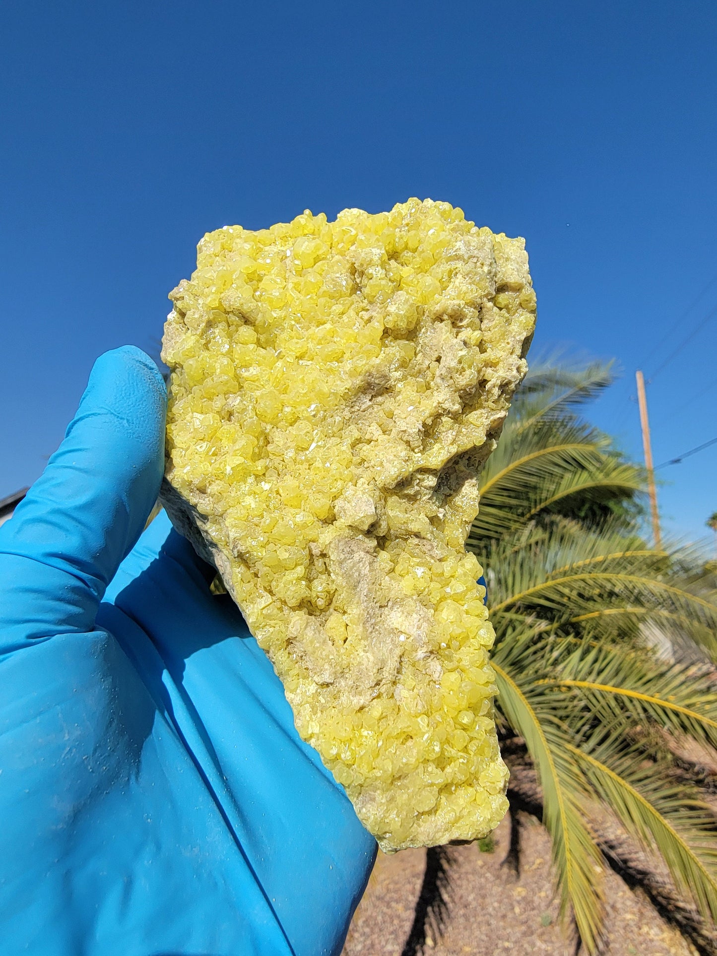 459 g Natural Sulfur Rock Specimen | Yellow Crystal Display Mineral | Raw Stone | Geology Gift | Bolivia
