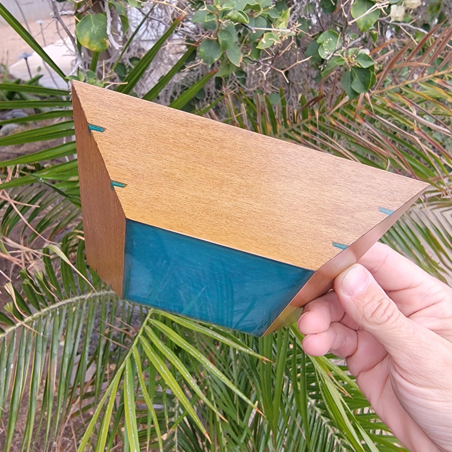 Handmade Wooden & Resin Decorative Dish – Unique Home Decor, Jewelry Holder, Catch-All Tray