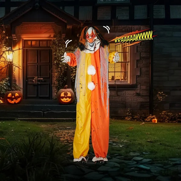 8.2ft Red Eyed Clown Outdoor Halloween Decorations