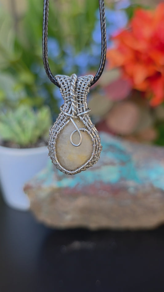 Natural River Rock Necklace | Handmade Stone Pendant | Adventure Jewelry for Nature Lovers