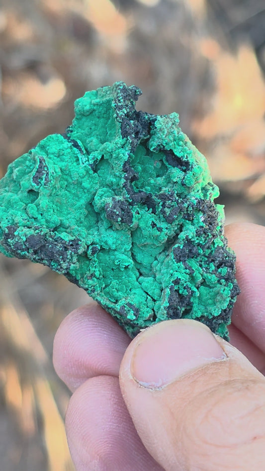 Copper Carbonate Mineral Specimen, Green Copper Ore Rock, Planet Mine, Arizona