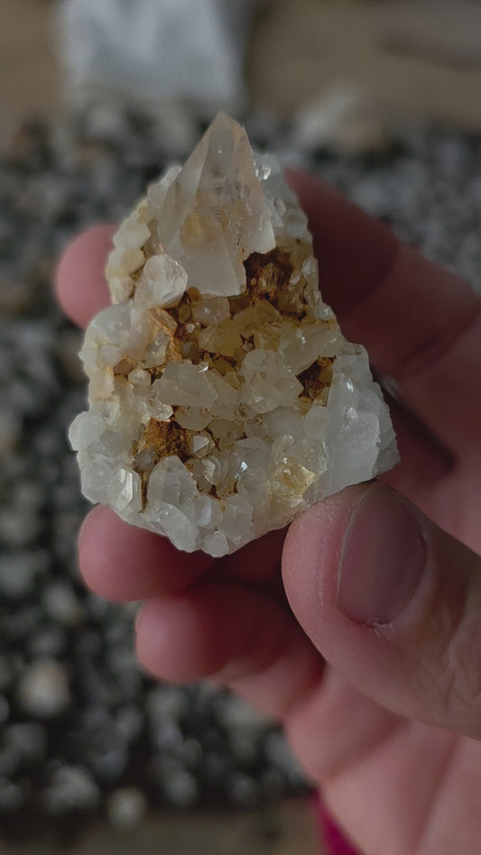 Gorgeous Natural Clear Quartz Crystal Cluster from Mt. Ida, Arkansas | Raw Mineral Specimen | 61.49 grams