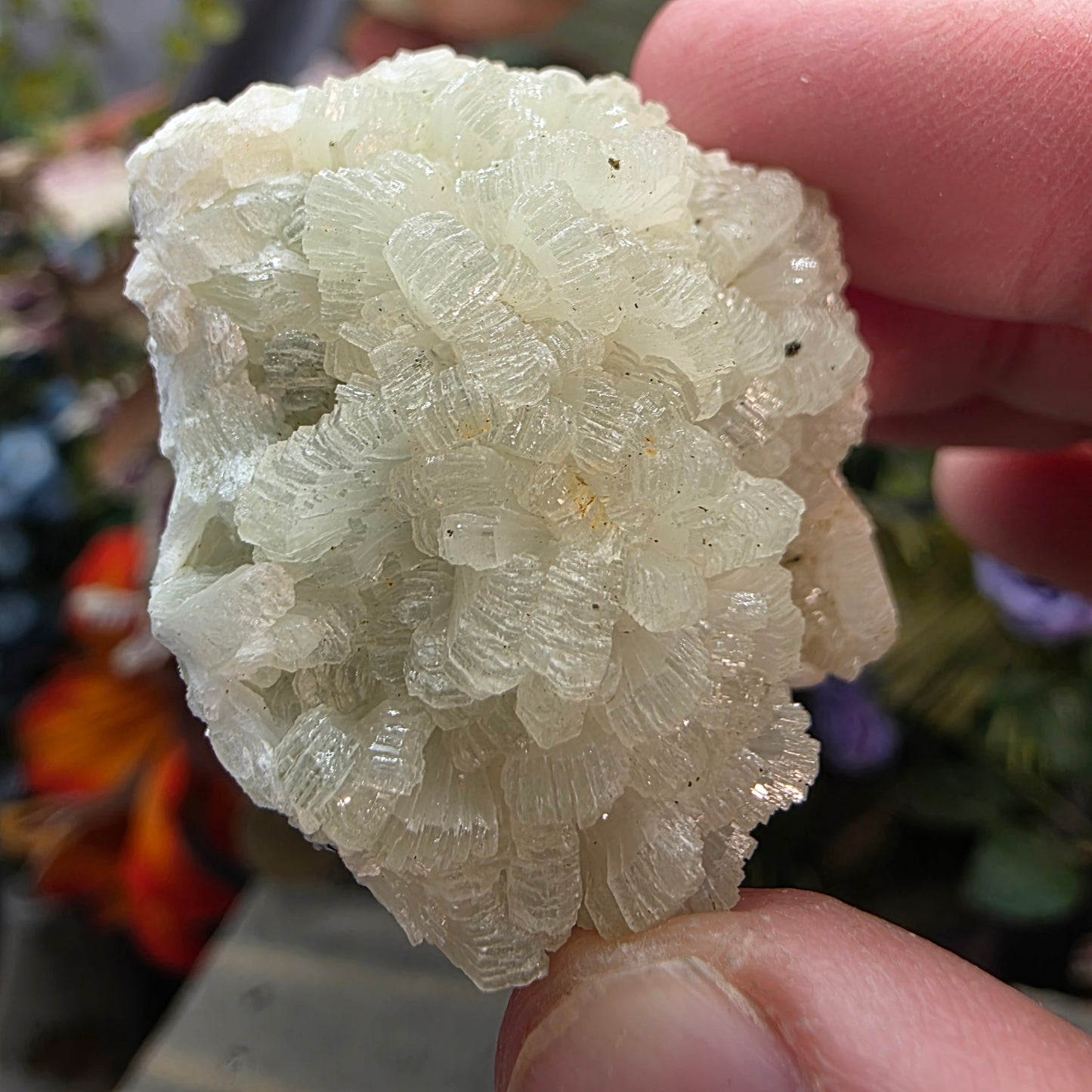Light Green Prehnite Rock Specimen: Crystal Cluster from Morocco (37.28g)