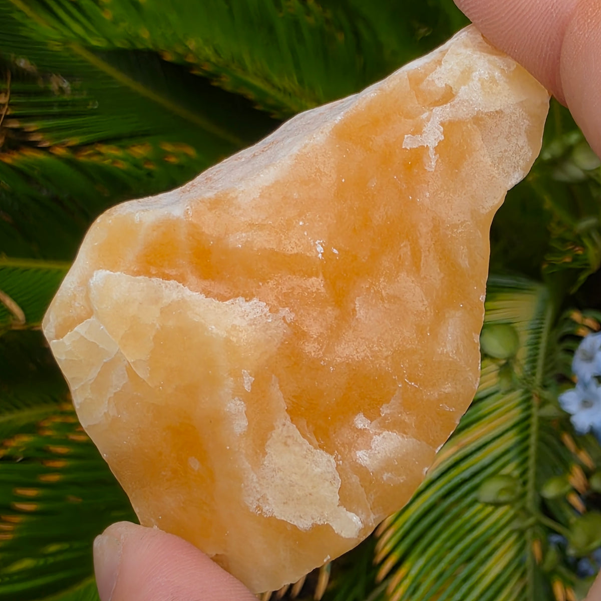 Orange Calcite Rough Crystal Mineral Specimen | 104.84 g