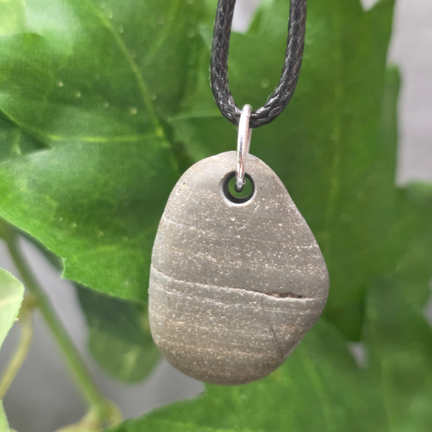 Natural Sedimentary Rock Necklace | Handmade River Stone Pendant | Adventure Jewelry for Nature Lovers