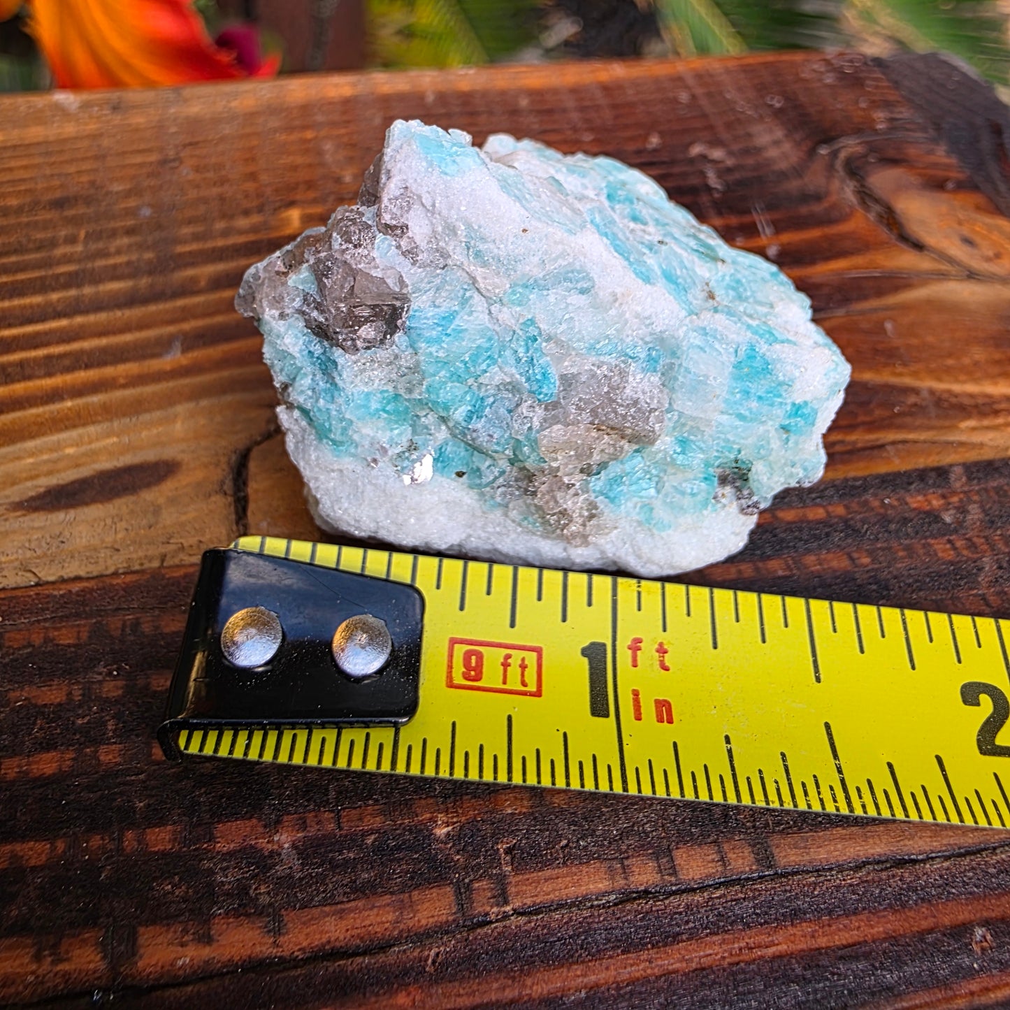 Amazonite with Smoky Quartz, White Quartz, and Mica Rock Specimen | Raw Natural Mineral | 33.44 g