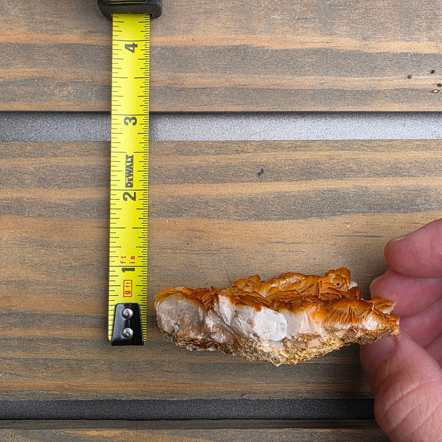 Bladed Barite from Morocco, Tabular Mineral Specimen with Brown and White Ombre Color Fade