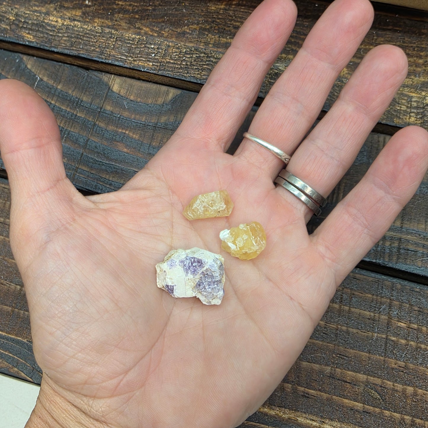 Illinois Fluorite Specimens | Yellow Purple Raw Stones | Hardin County Minerals