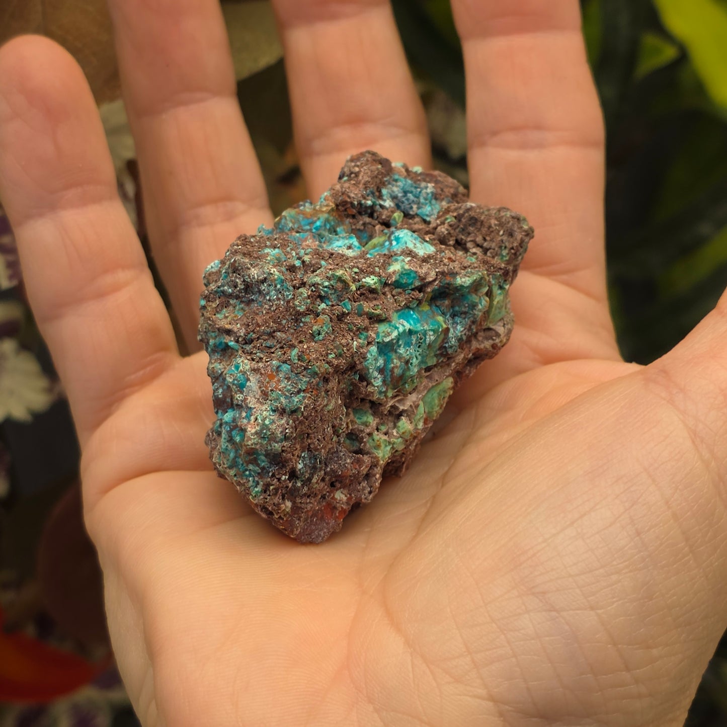 Blue and Green Chrysocolla Rock Specimen | Copper Ore | Planet Mine | Arizona | Raw Stone