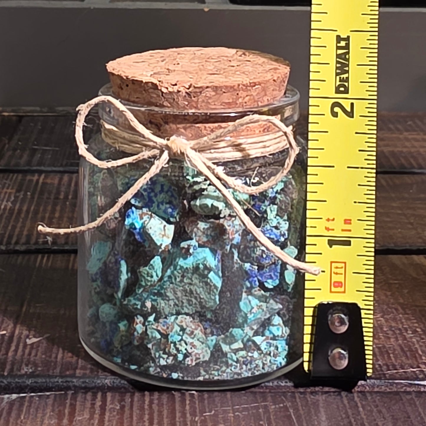 Arizona Copper Ore Specimen Jar | Azurite, Chrysocolla, Malachite