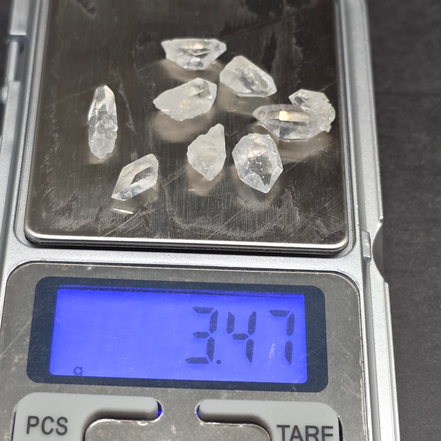 Eight Super Clear Arkansas Quartz Crystals | Beautiful Miniature Points | Mt. Ida