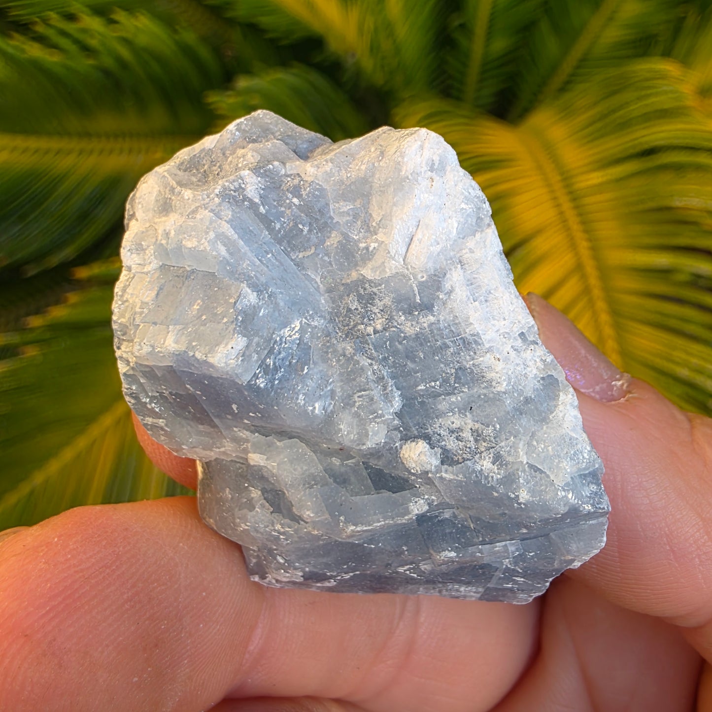 Blue Calcite Rock Specimen | Natural Crystal Mineral | 44.26 g