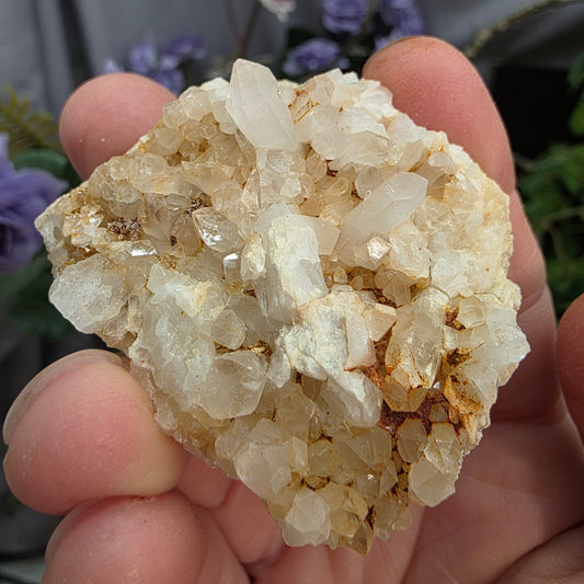 Arkansas Quartz Crystal Cluster: Raw Mineral Specimen, Hand Mined (63.81 grams)