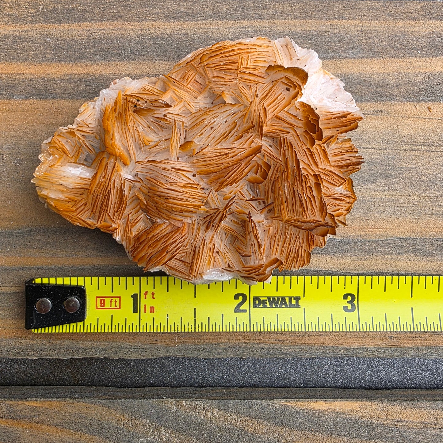 Bladed Barite from Morocco, Tabular Mineral Specimen with Brown and White Ombre Color Fade