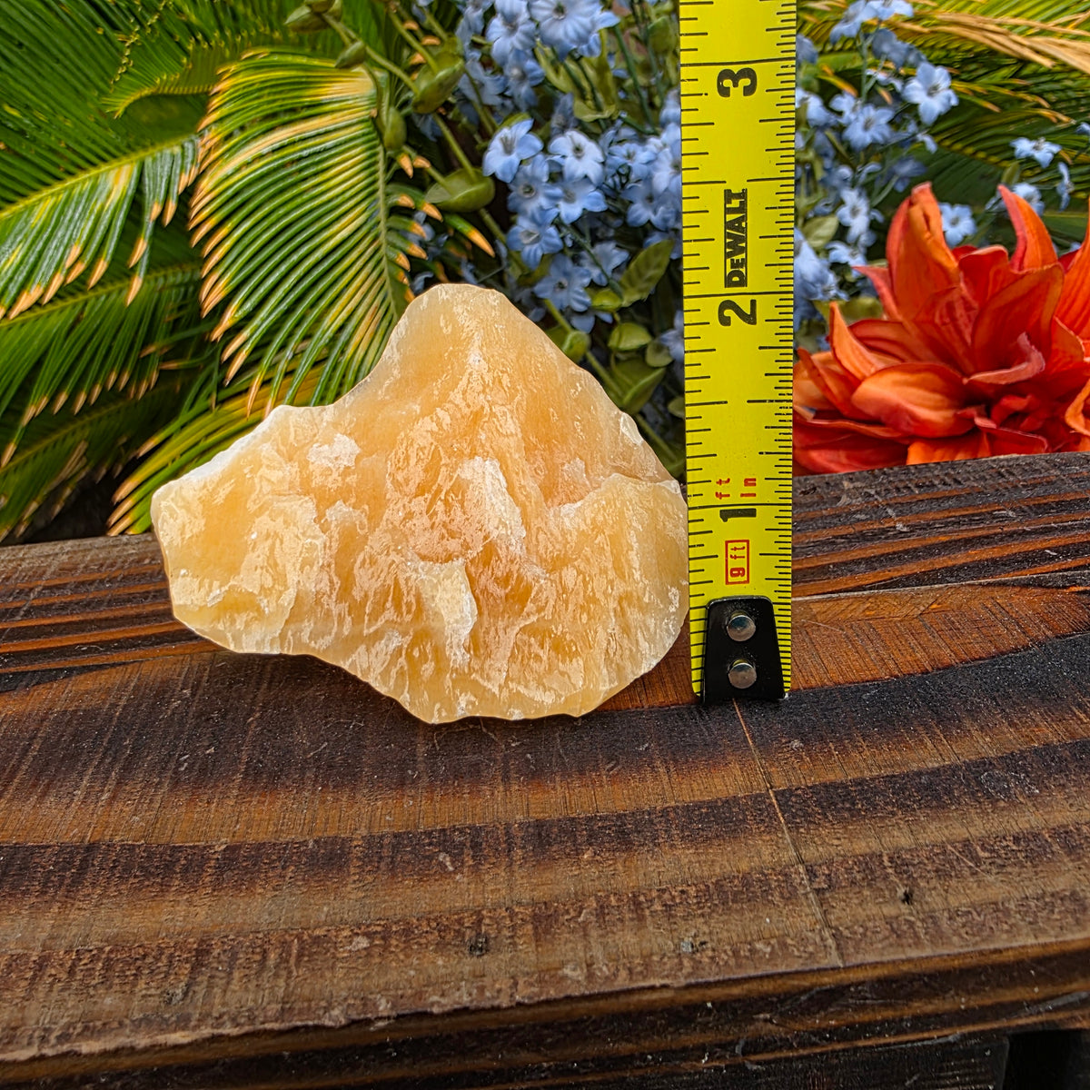 Orange Calcite Rough Crystal Mineral Specimen | 104.84 g