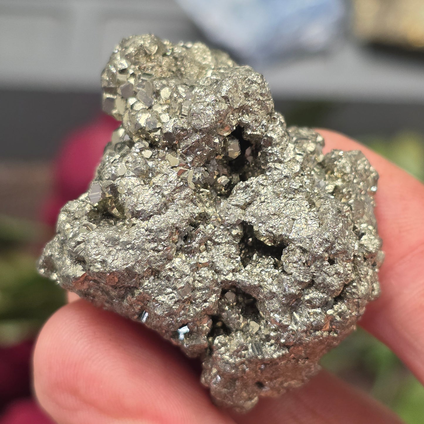Pyrite Cluster Rock Specimen | Raw Natural Crystal Mineral | Fool's Gold | 67.92 g