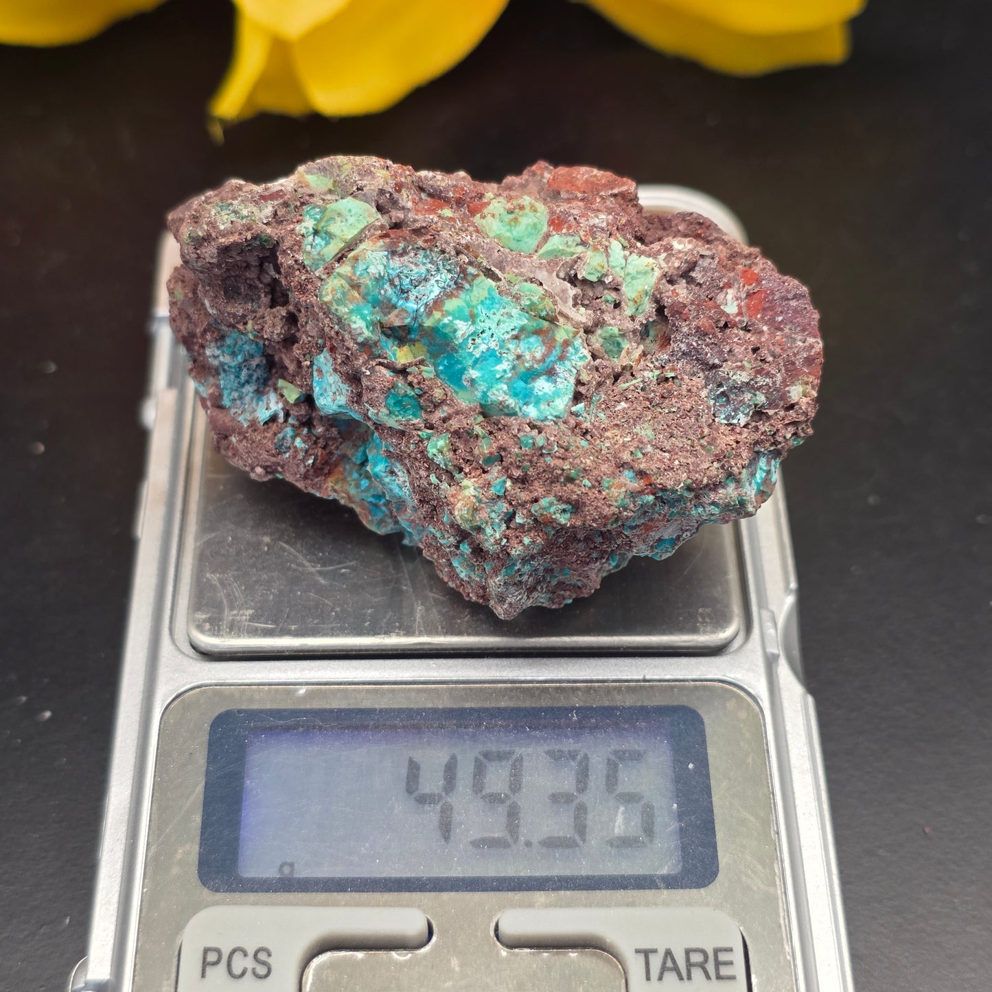 Blue and Green Chrysocolla Rock Specimen | Copper Ore | Planet Mine | Arizona | Raw Stone
