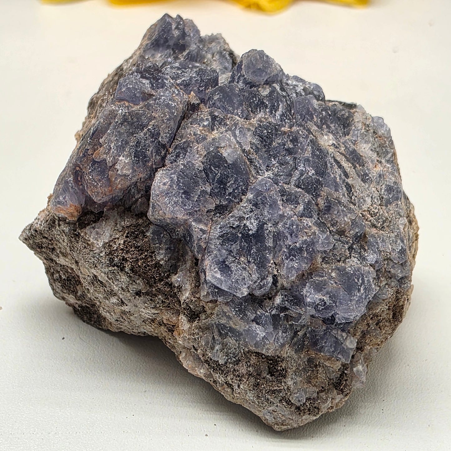 Blue Fluorite Rock Specimen: Raw Fluorescent Crystal from Arizona