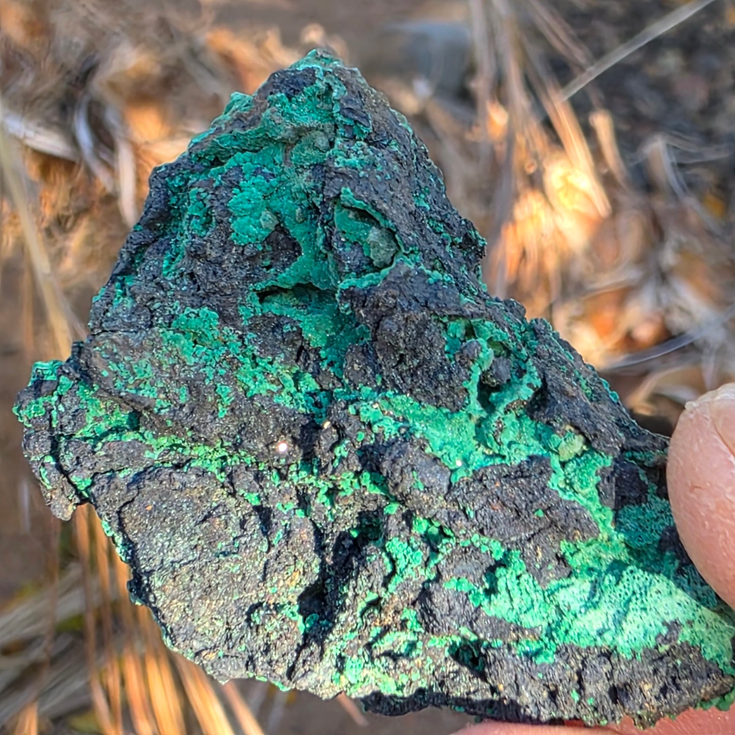Copper Carbonate Mineral Specimen, Green Copper Ore Rock, Planet Mine, Arizona