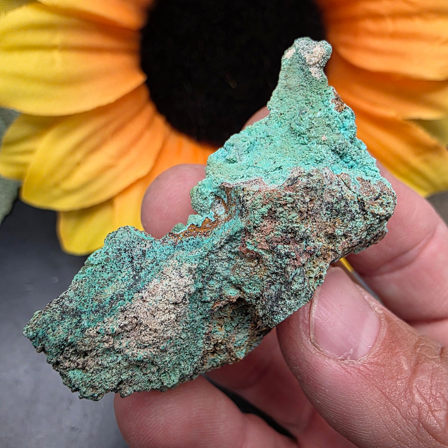Copper Carbonate Rock Specimen | Light Green Copper Ore Mineral | Jerome, Arizona | Raw Stone