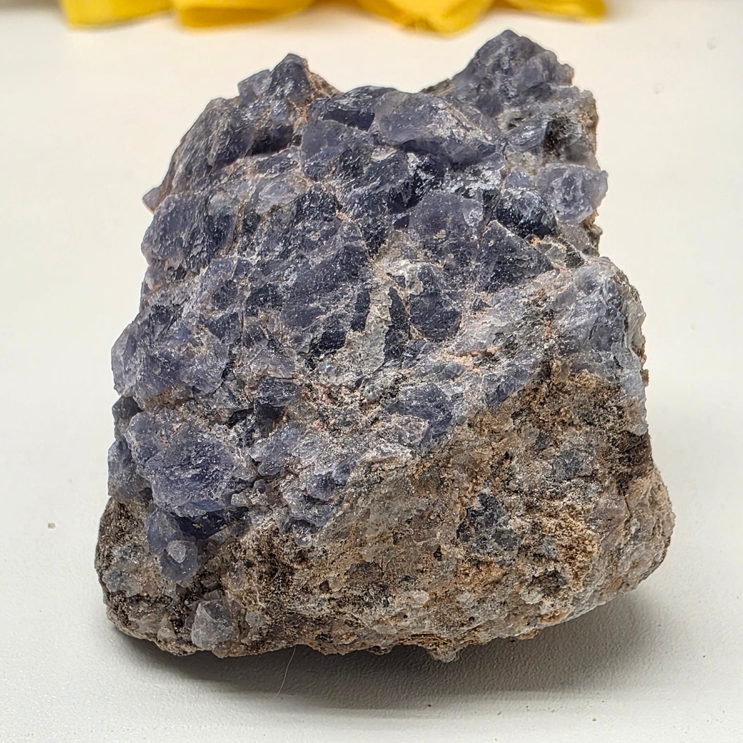 Blue Fluorite Rock Specimen: Raw Fluorescent Crystal from Arizona