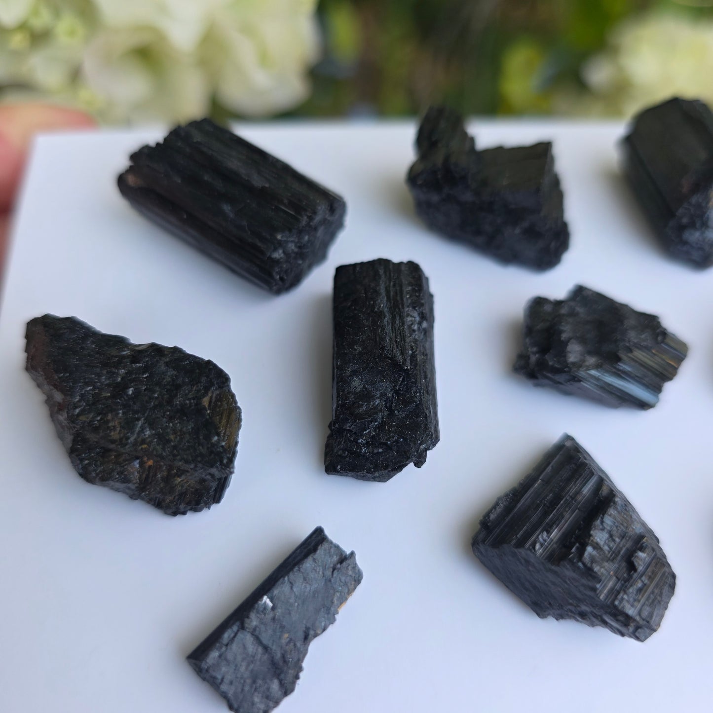 Wholesale Black Tourmaline / Natural Schorl, Lot of 10 Small Pieces, 72 g Total