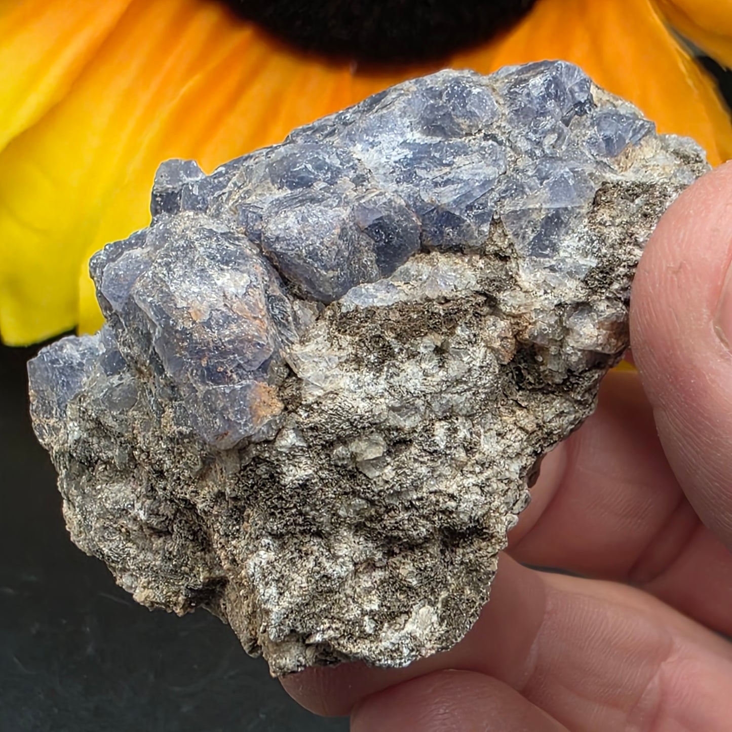 Blue Fluorite Rock Specimen: Raw Fluorescent Crystal from Arizona