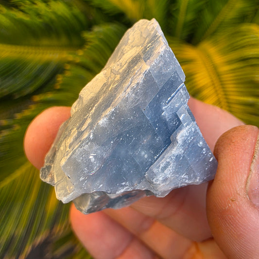 Blue Calcite Rock Specimen | Natural Crystal Mineral | 44.26 g