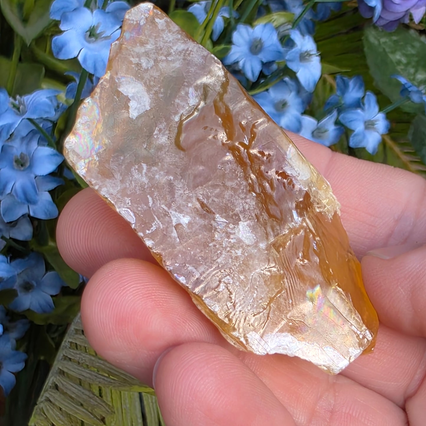 Honey Calcite Rock Specimen | Natural Crystal Mineral | 65.68 g