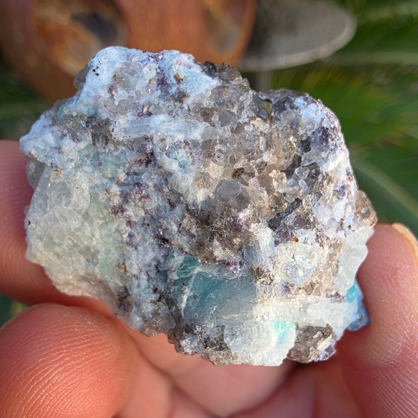 Amazonite with Smoky Quartz and Mica Rock Specimen | Raw Natural Minerals | 33.08 g