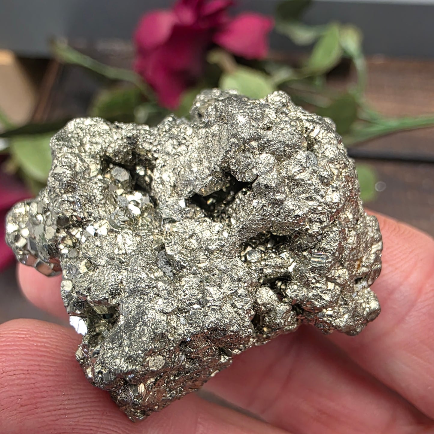 Pyrite Cluster Rock Specimen | Raw Natural Crystal Mineral | Fool's Gold | 67.92 g