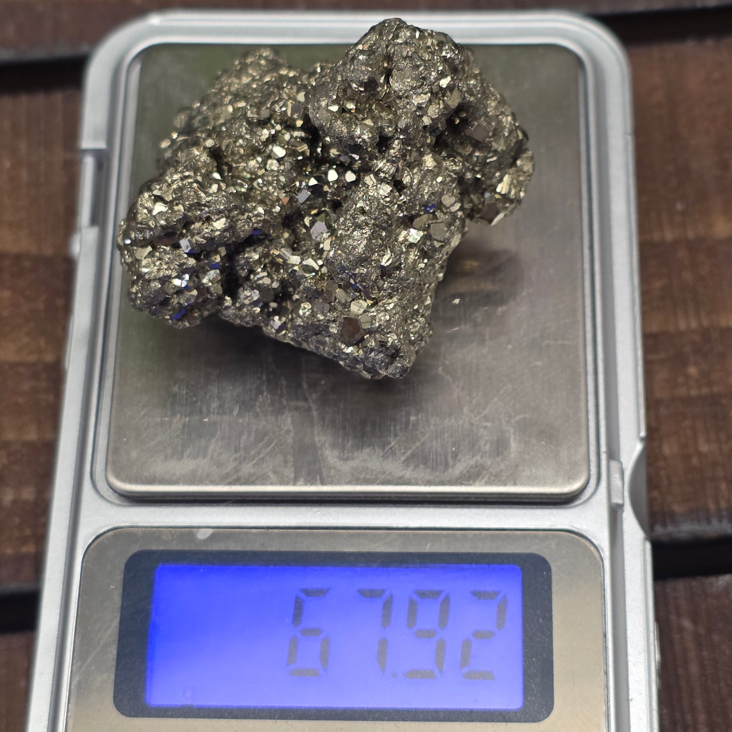 Pyrite Cluster Rock Specimen | Raw Natural Crystal Mineral | Fool's Gold | 67.92 g