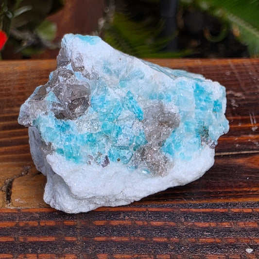 Amazonite with Smoky Quartz, White Quartz, and Mica Rock Specimen | Raw Natural Mineral | 33.44 g