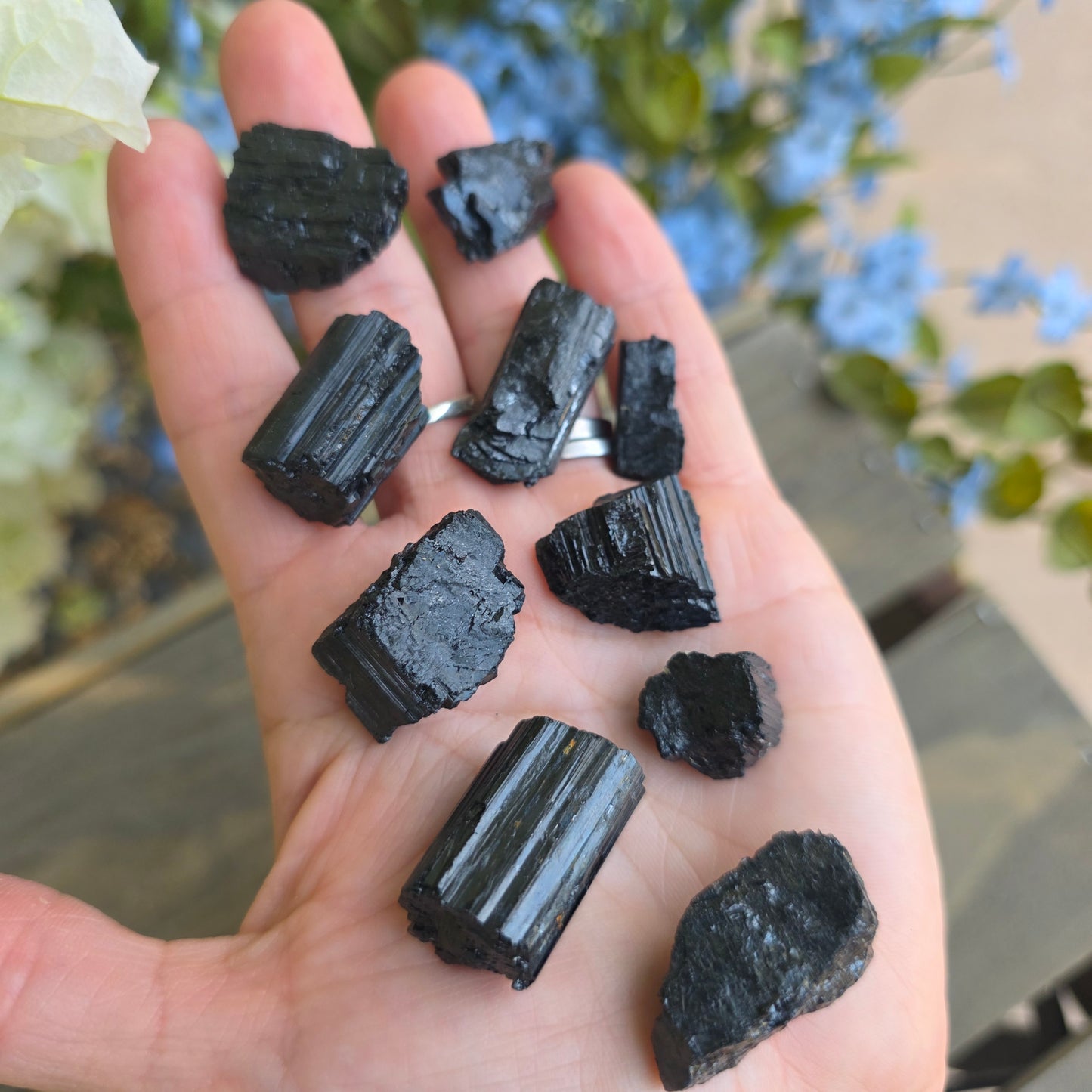 Wholesale Black Tourmaline / Natural Schorl, Lot of 10 Small Pieces, 72 g Total
