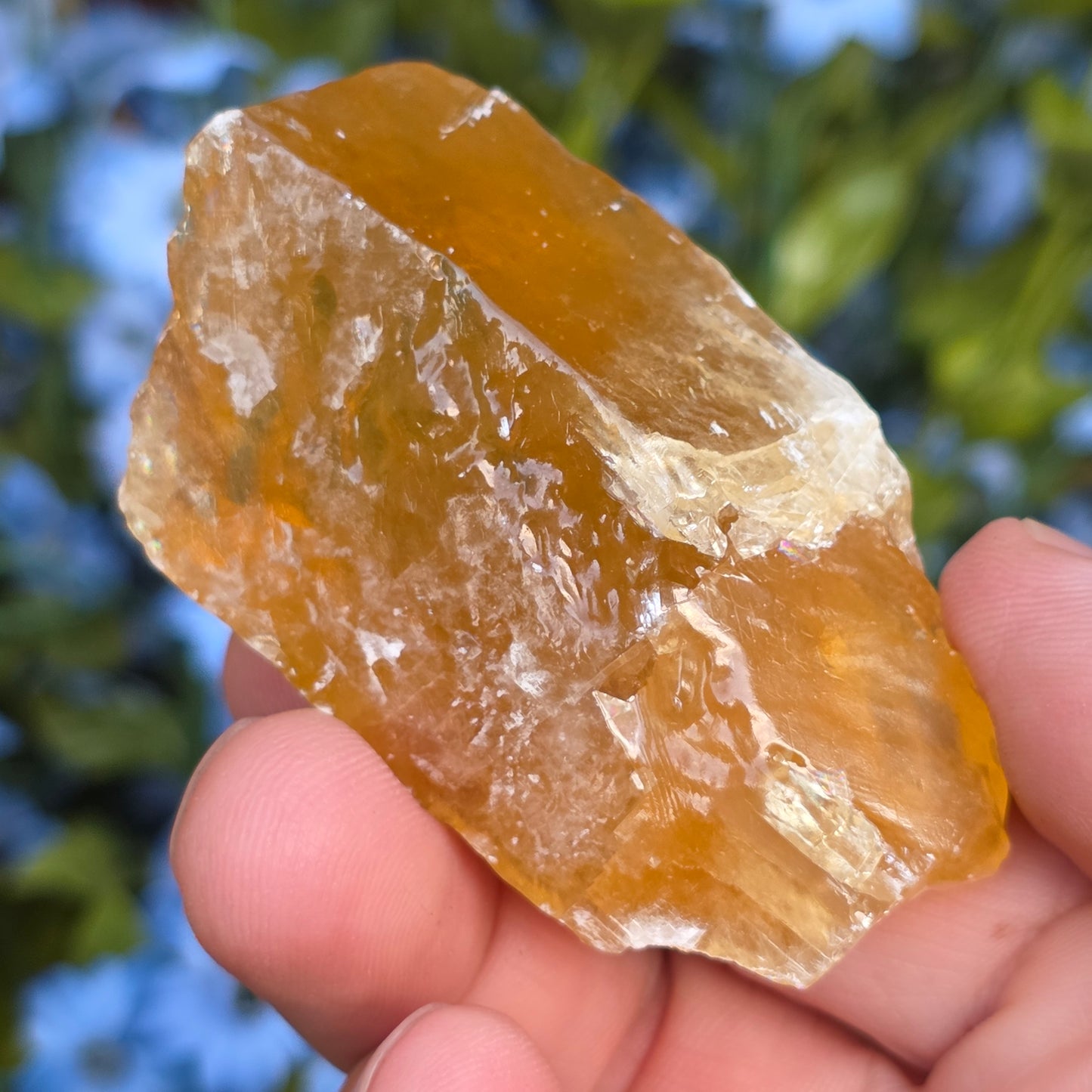 Honey Calcite Rock Specimen | Natural Crystal Mineral | 65.68 g