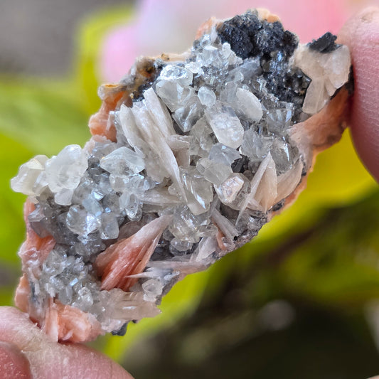 Gorgeous Cerussite Rock Specimen | with Galena and Barite | UV Reactive Glowing Mineral | Natural Raw Stone