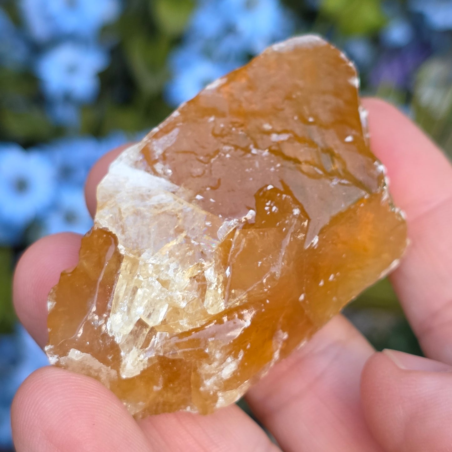 Honey Calcite Rock Specimen | Natural Crystal Mineral | 65.68 g
