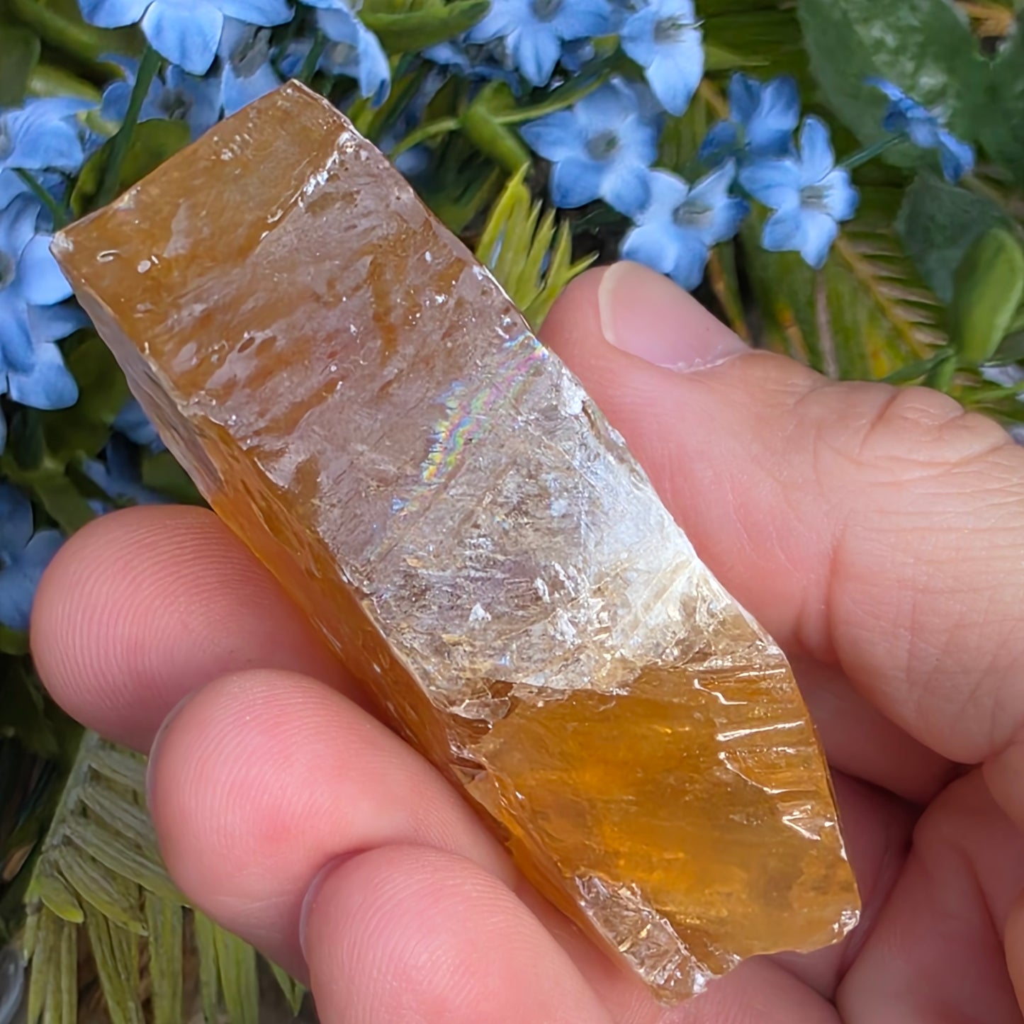 Honey Calcite Rock Specimen | Natural Crystal Mineral | 65.68 g