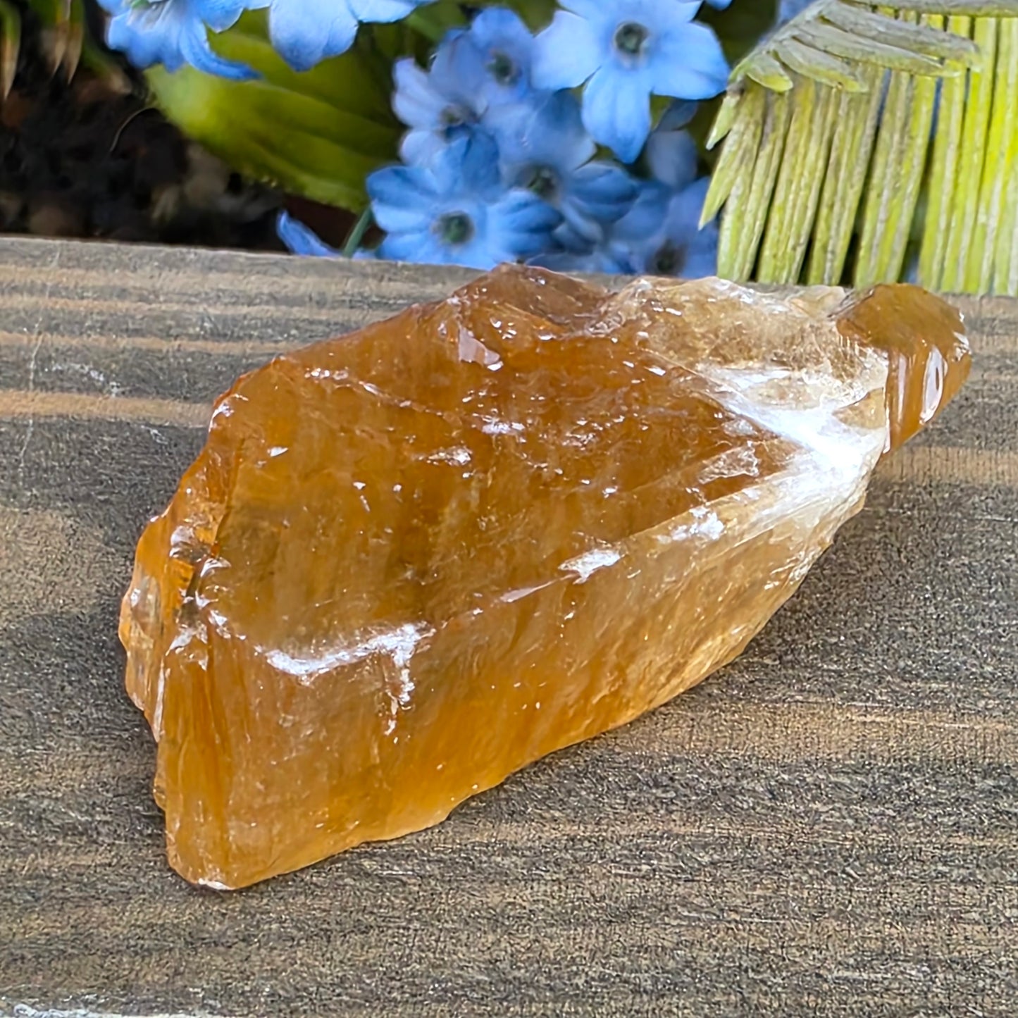 Honey Calcite Rock Specimen | Natural Crystal Mineral | 65.68 g