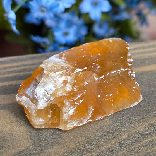 Honey Calcite Rock Specimen | Natural Crystal Mineral | 65.68 g