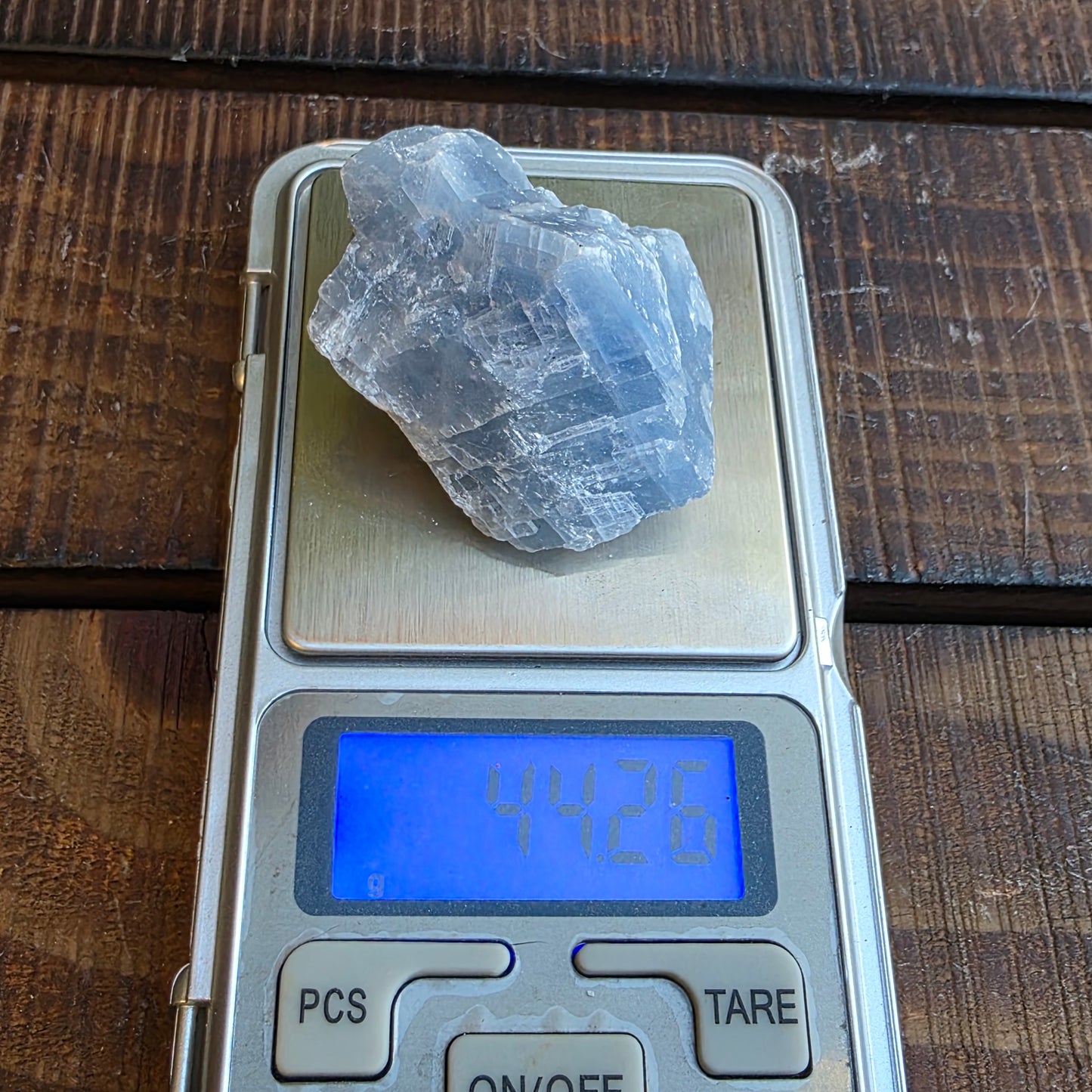 Blue Calcite Rock Specimen | Natural Crystal Mineral | 44.26 g
