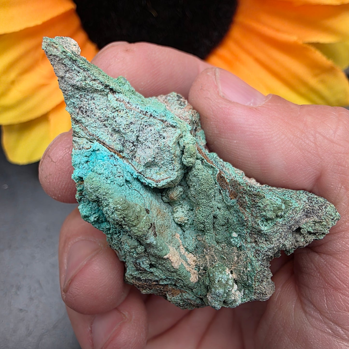 Copper Carbonate Rock Specimen | Light Green Copper Ore Mineral | Jerome, Arizona | Raw Stone