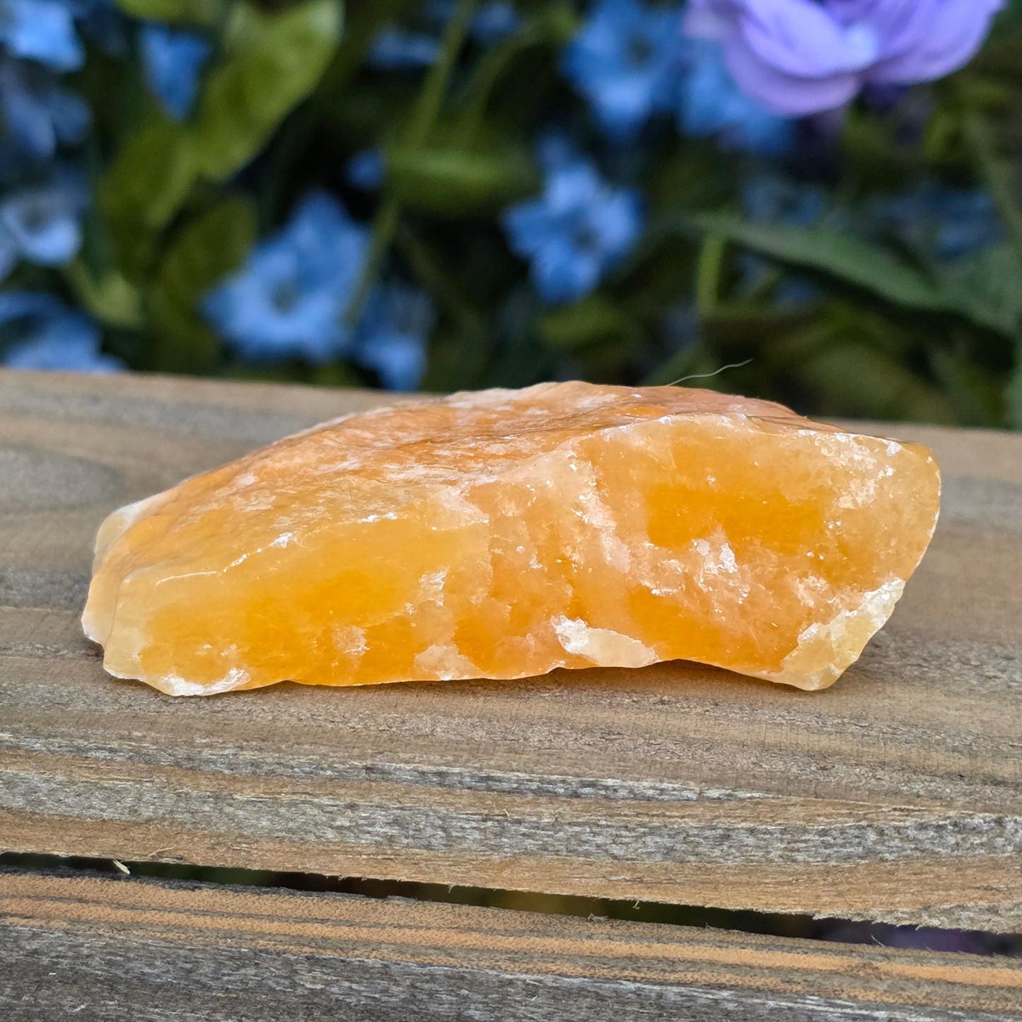 Orange Calcite Rock Specimen | Natural Crystal Mineral | 64.66 g